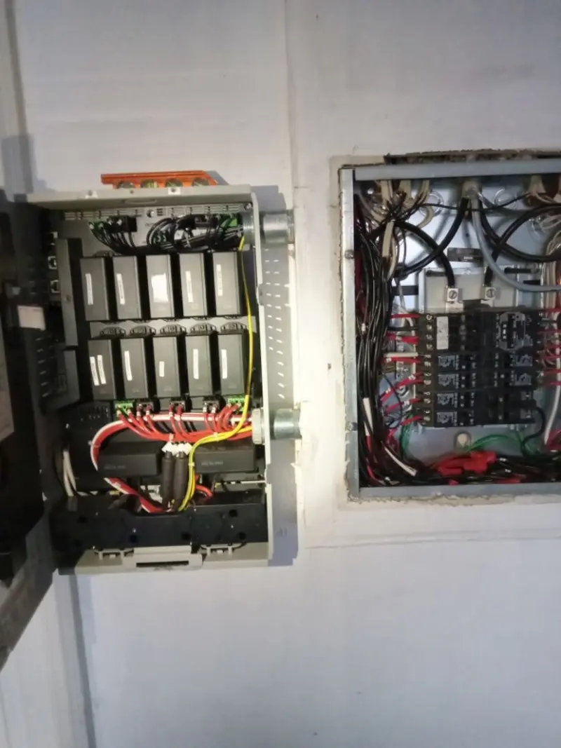 Electrical panel upgrade completed for Security Camera Wiring in Marlene Village